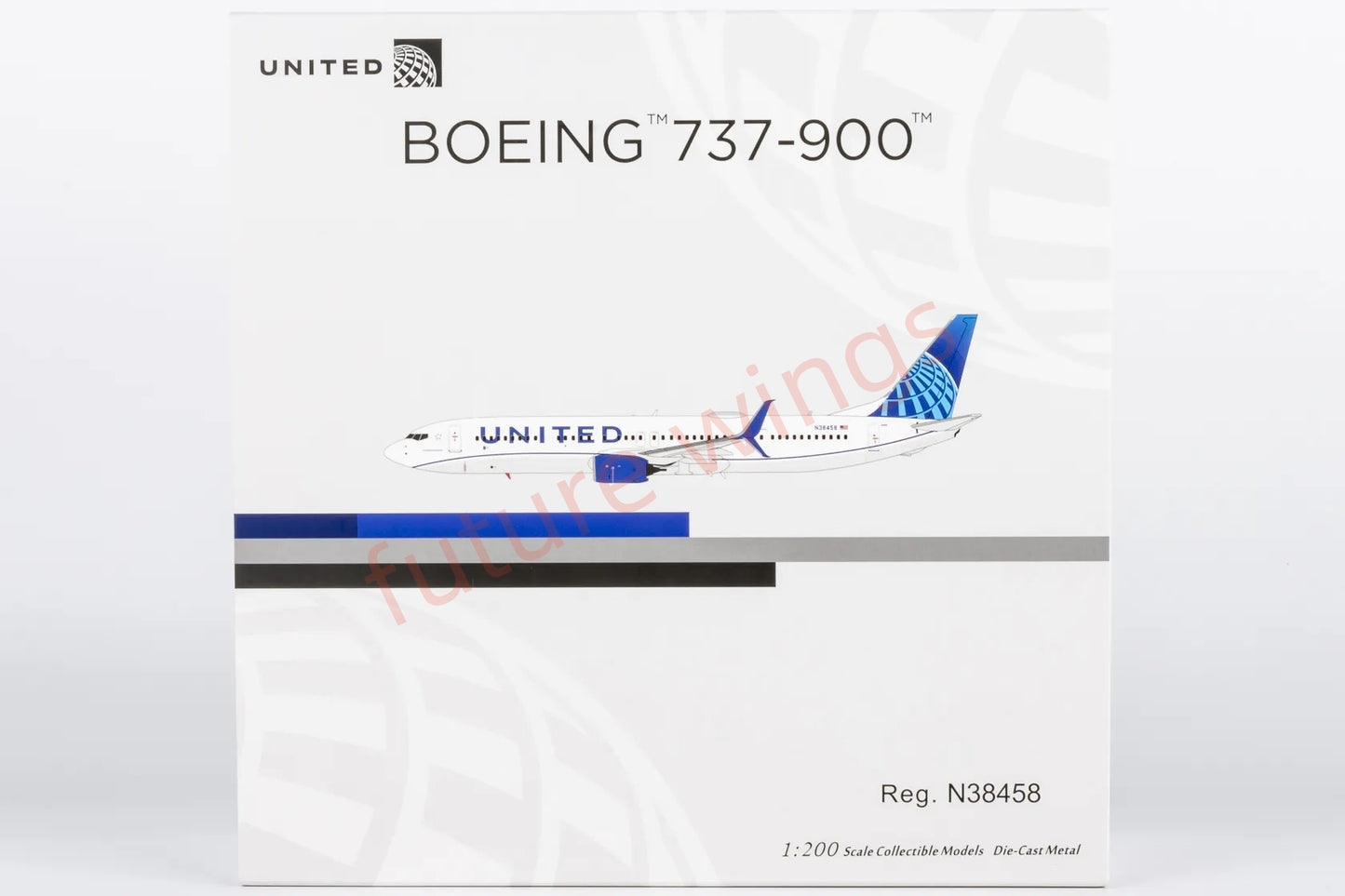 1:200 NG Models NG09003 United Airlines B737-900ER N38458 Aircraft Model