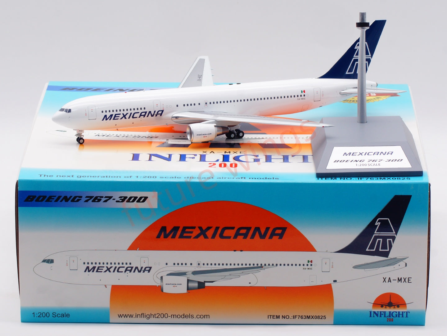1:200 InFlight200 Mexicana B767-300 XA-MXE Diecast Aircraft Model