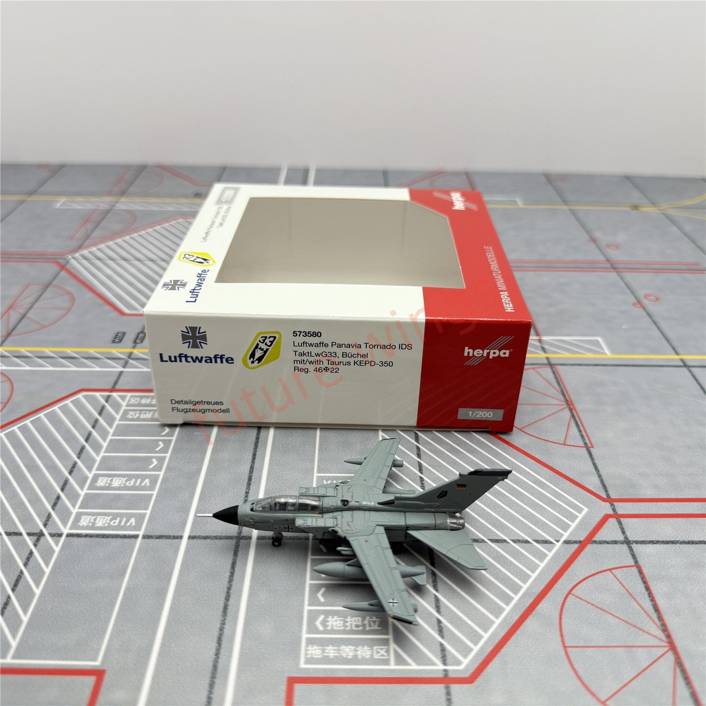 1:200 Herpa Wings Luftwaffe Panavia Tornado 46+22(573580)43+97(573573)Diecast Aircraft Model