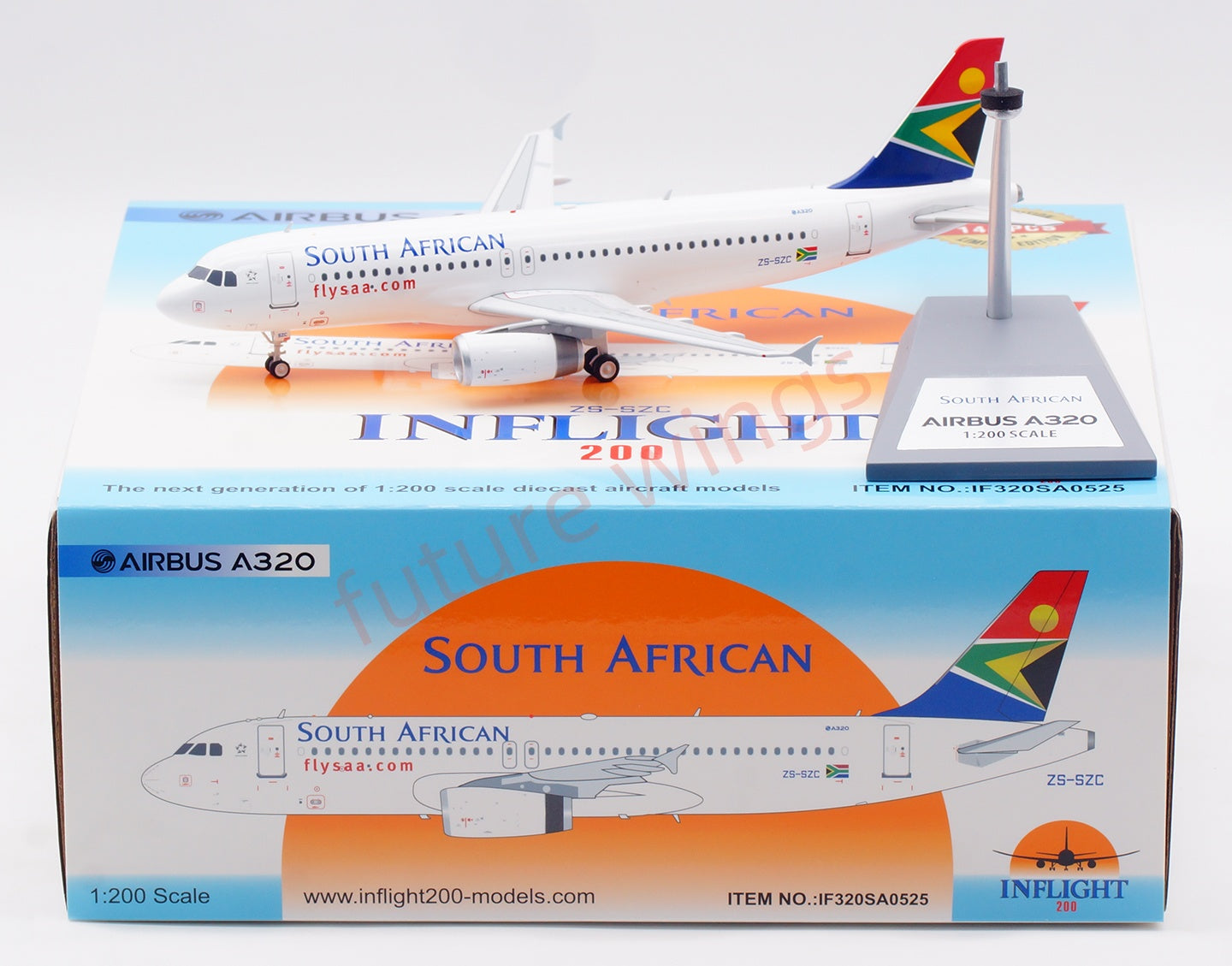 1:200 InFlight200 South African Airways A320 ZS-SZC Diecast Aircraft Model