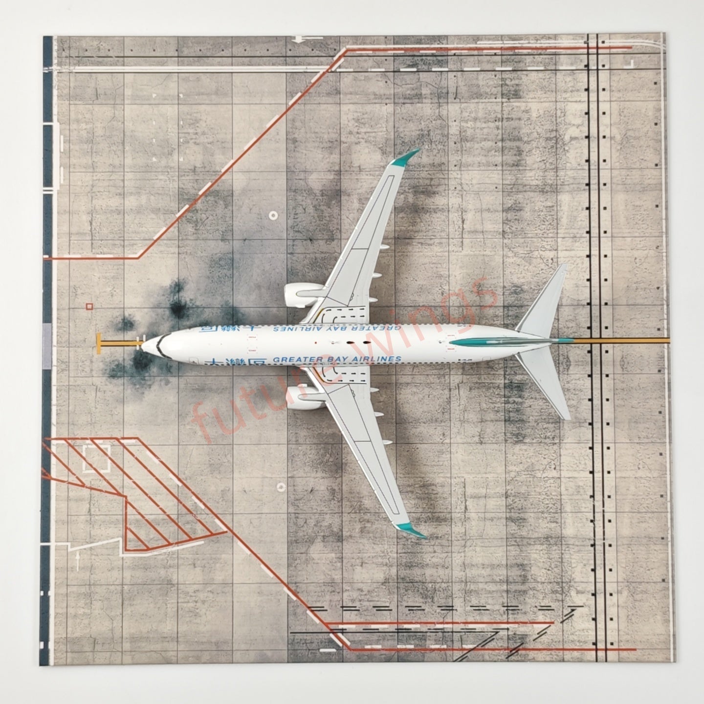 1:400 AeroPolaris Greater Bay Airlines B737-800 B-KJH Aircraft Model+Free Tractor