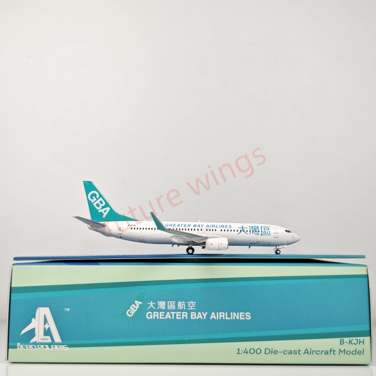 1:400 AeroPolaris Greater Bay Airlines B737-800 B-KJH Aircraft Model+Free Tractor