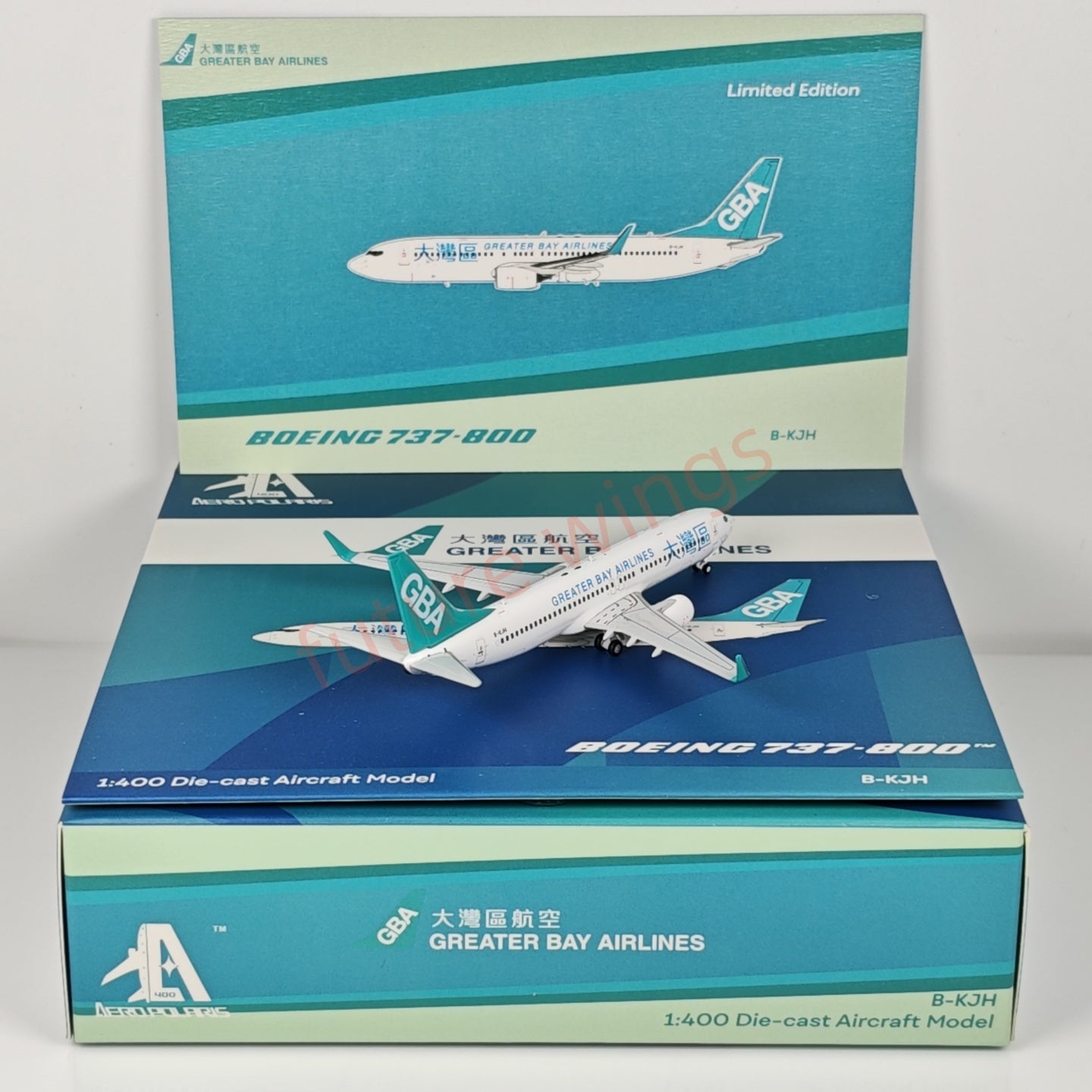 1:400 AeroPolaris Greater Bay Airlines B737-800 B-KJH Aircraft Model+Free Tractor