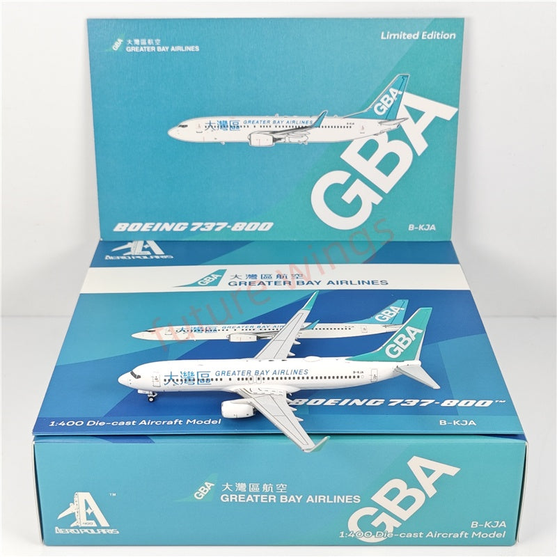 1:400 AeroPolaris Greater Bay Airlines B737-800 B-KJA Aircraft Model+Free Tractor