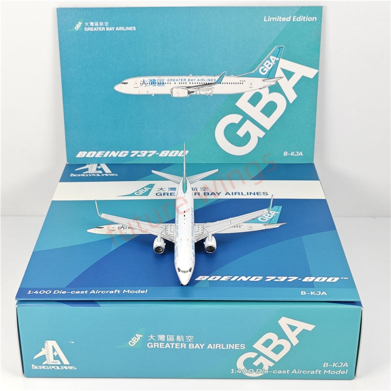 1:400 AeroPolaris Greater Bay Airlines B737-800 B-KJA Aircraft Model+Free Tractor