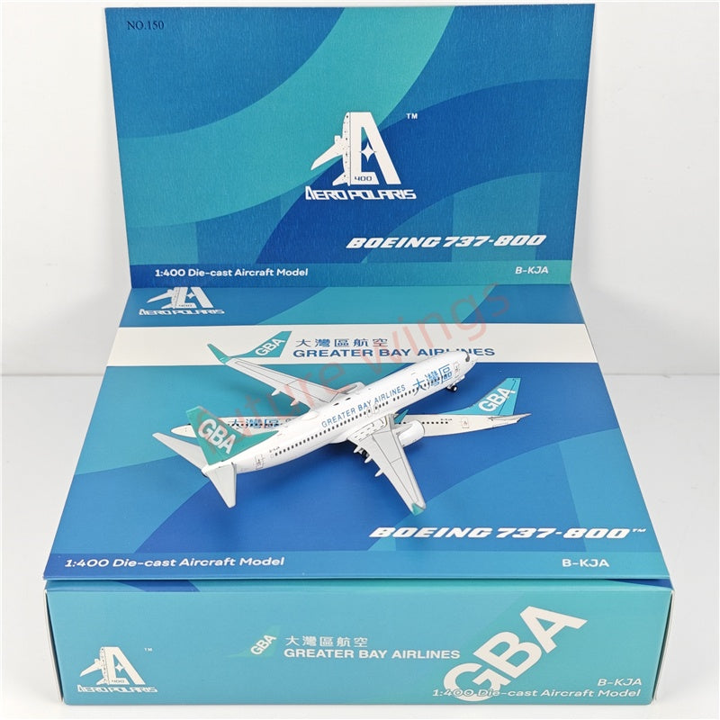 1:400 AeroPolaris Greater Bay Airlines B737-800 B-KJA Aircraft Model+Free Tractor