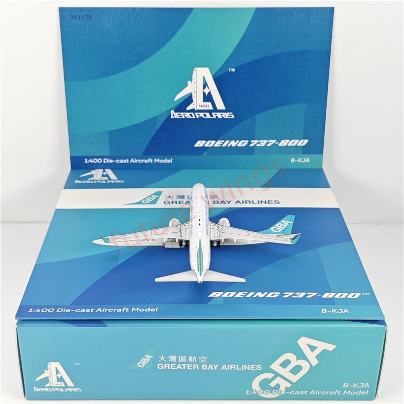 1:400 AeroPolaris Greater Bay Airlines B737-800 B-KJA Aircraft Model+Free Tractor