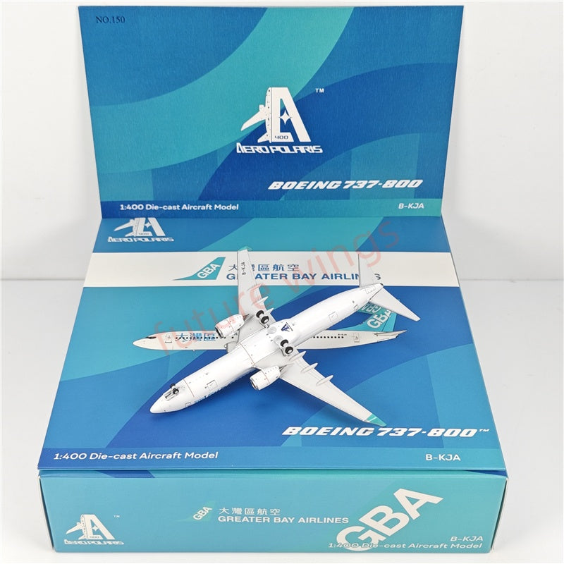 1:400 AeroPolaris Greater Bay Airlines B737-800 B-KJA Aircraft Model+Free Tractor