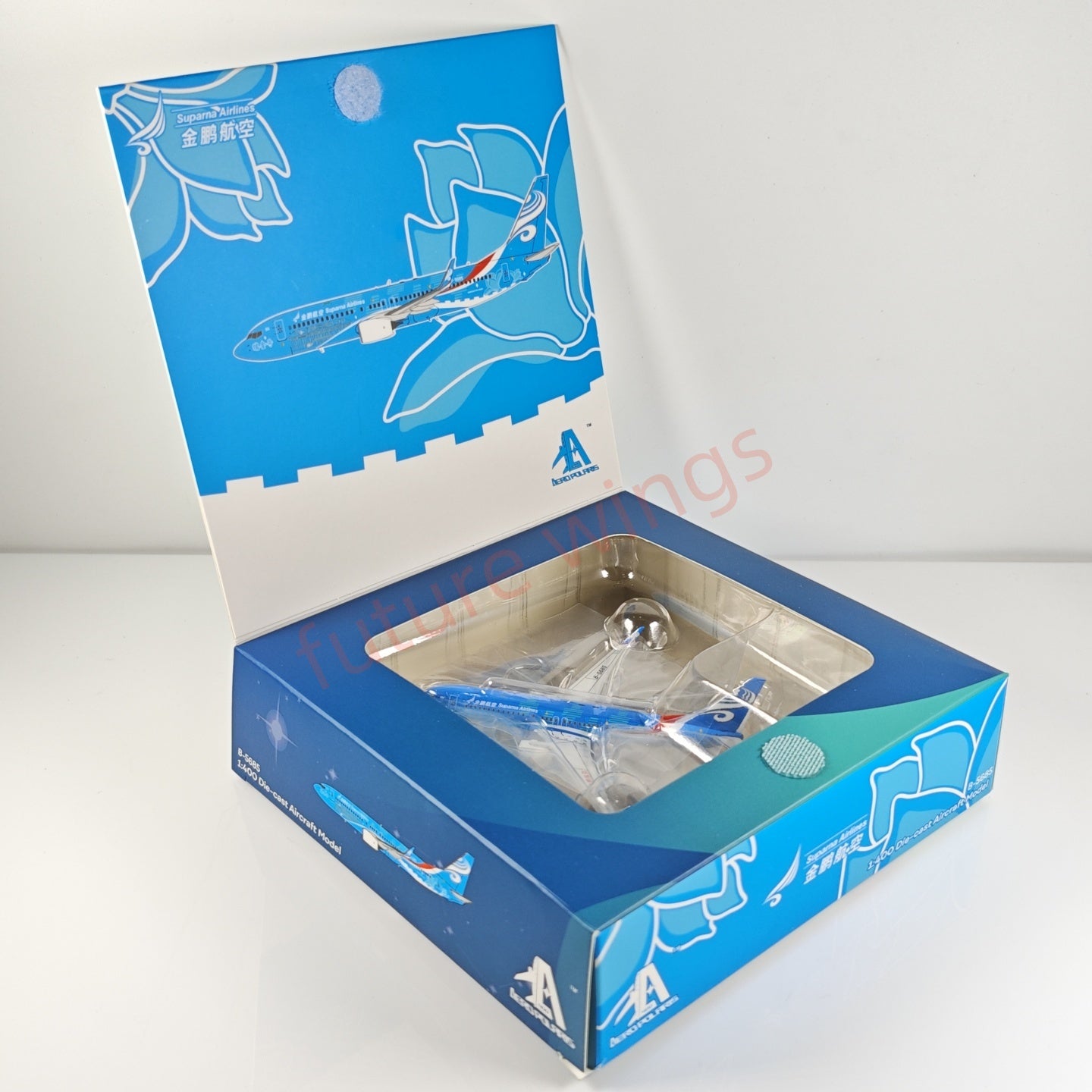 1:400 AeroPolaris Suparna Airlines B737-800 B-5685 Aircraft Model+Free Tractor