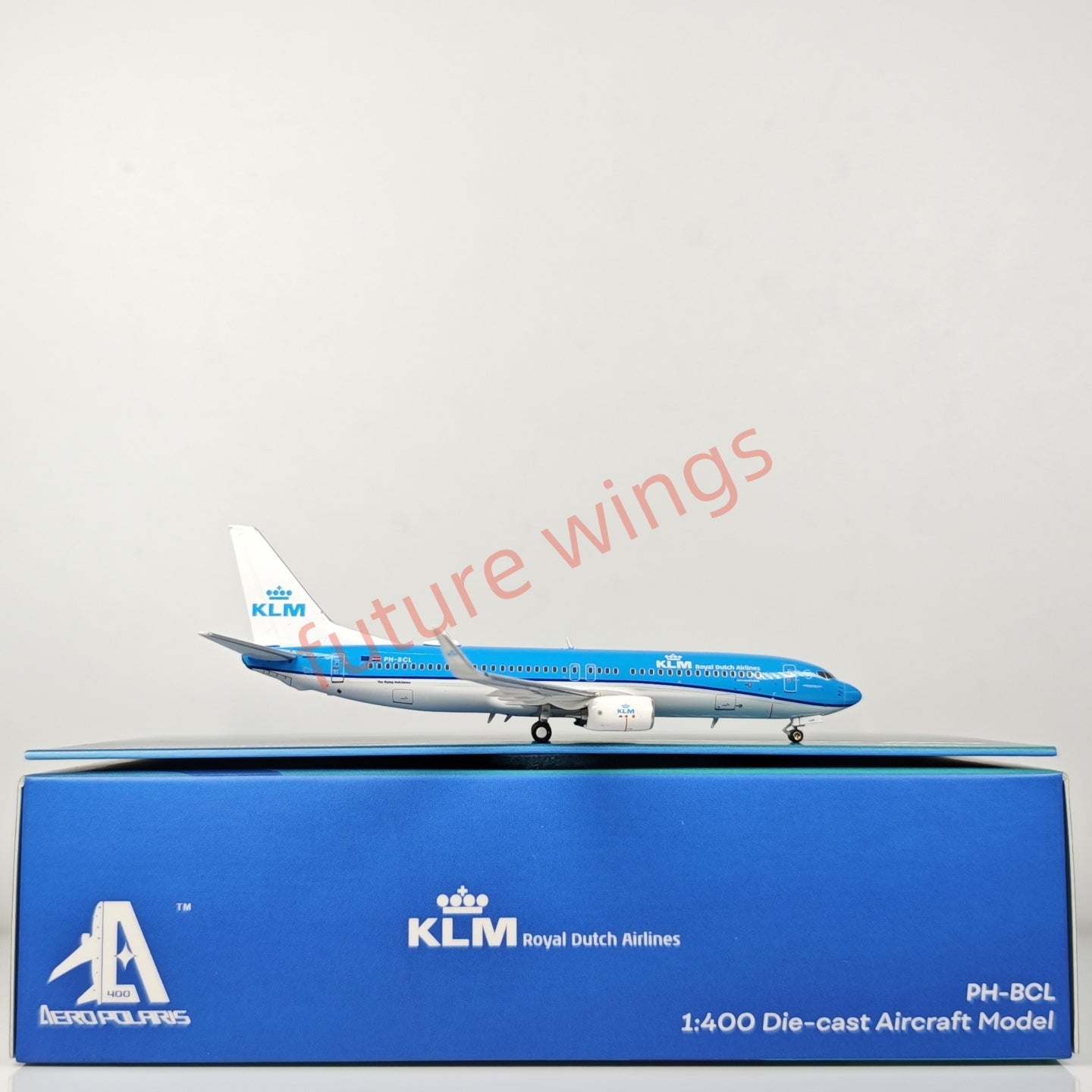 1:400 AeroPolaris KLM B737-800 PH-BCL Aircraft Model+Free Tractor