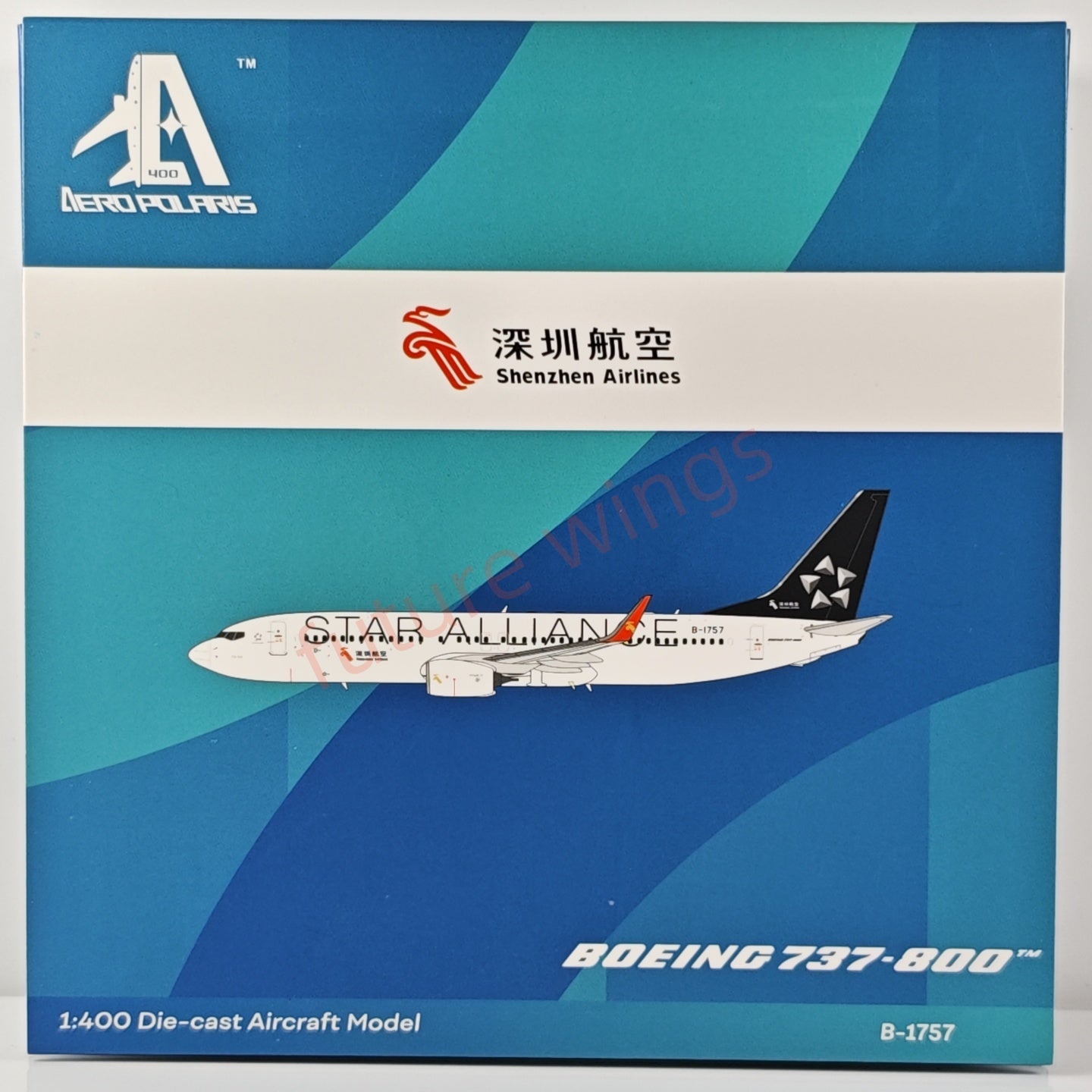 1:400 AeroPolaris ShenZhen Airlines B737-800 B-1757 B-1758 “STAR ALLIANCE”Aircraft Model+Free Tracto