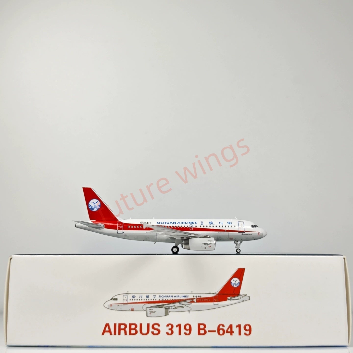 1:400 Geministar SiChuan Airlines A319 B-6419 "China Captain" Aircraft Model+Free Tractor