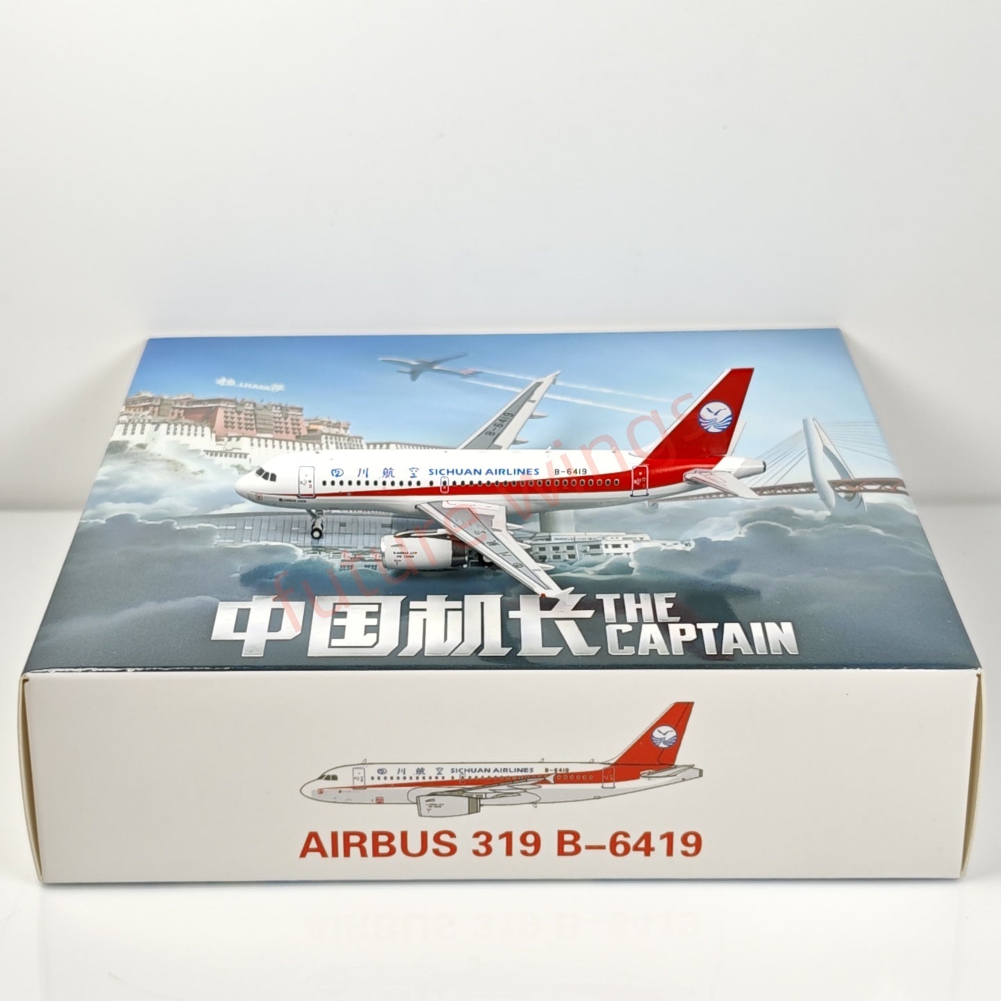 1:400 Geministar SiChuan Airlines A319 B-6419 "China Captain" Aircraft Model+Free Tractor