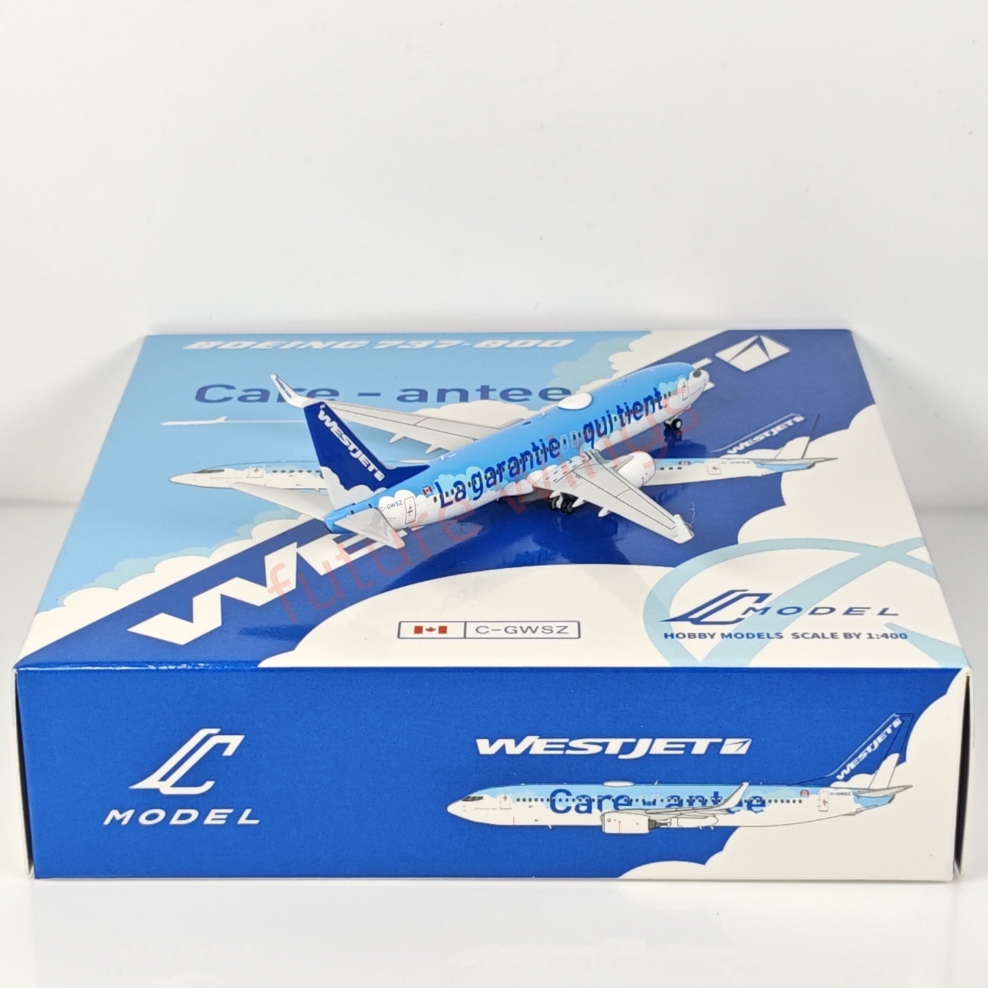 1:400 C Model WestJet Airlines B737-800 C-GWSZ Aircraft Model+Free Tractor