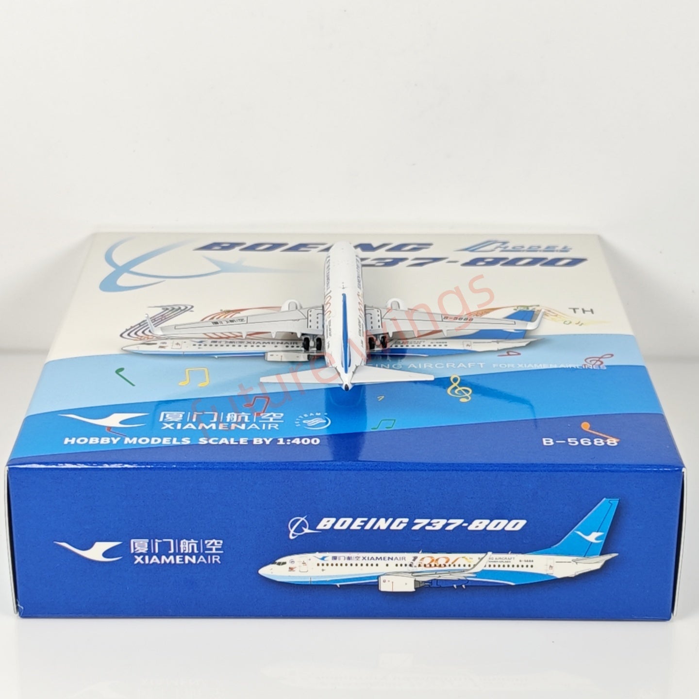 1:400 C Model Xiamen Airlines B737-800 B-5688 "100th" Aircraft Model+Free Tractor