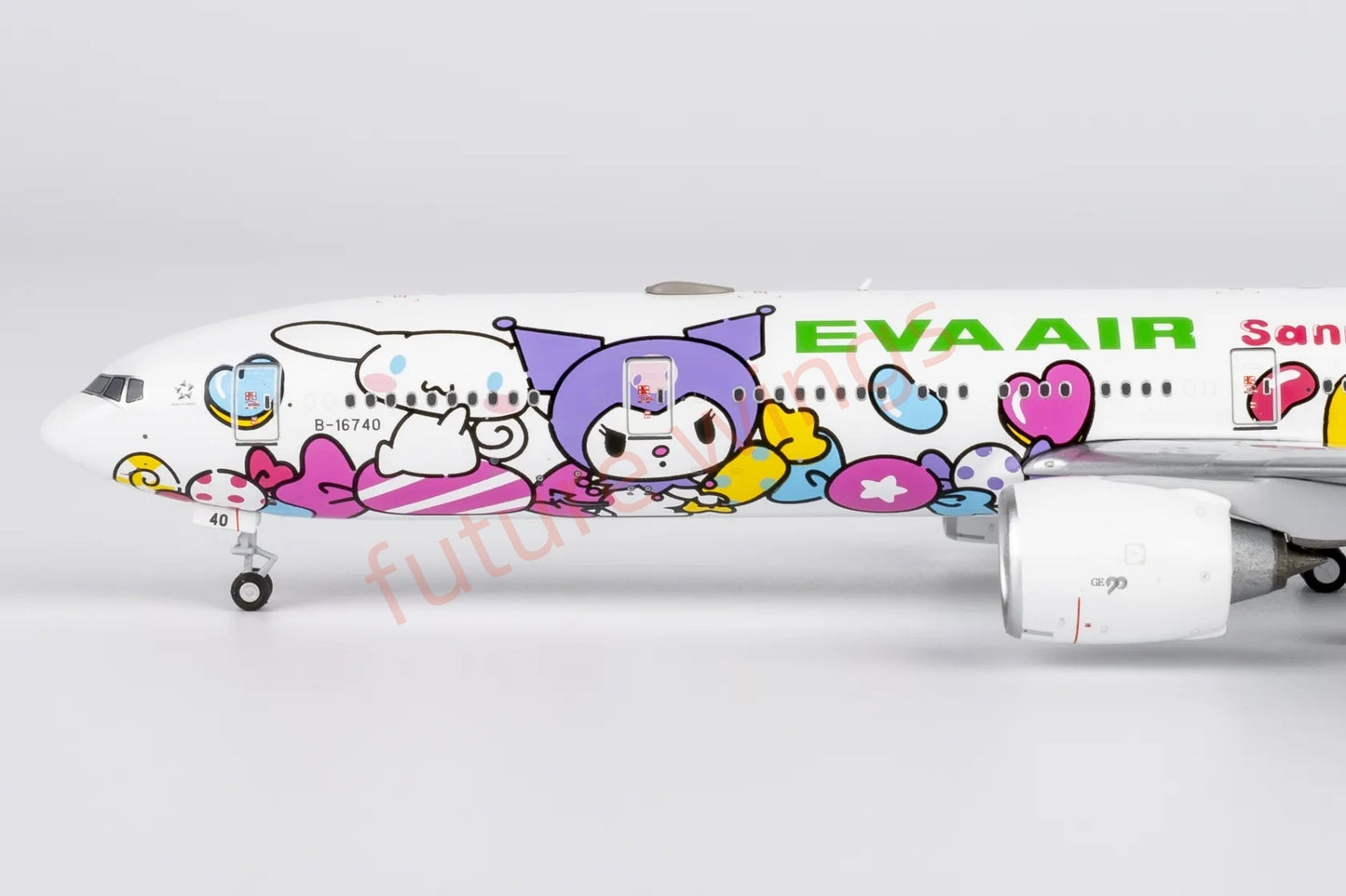 1:400 NG Models NG73074 EVA Air B777-300ER B-16740 "Hello Kitty" Aircraft Model+Free Tractor