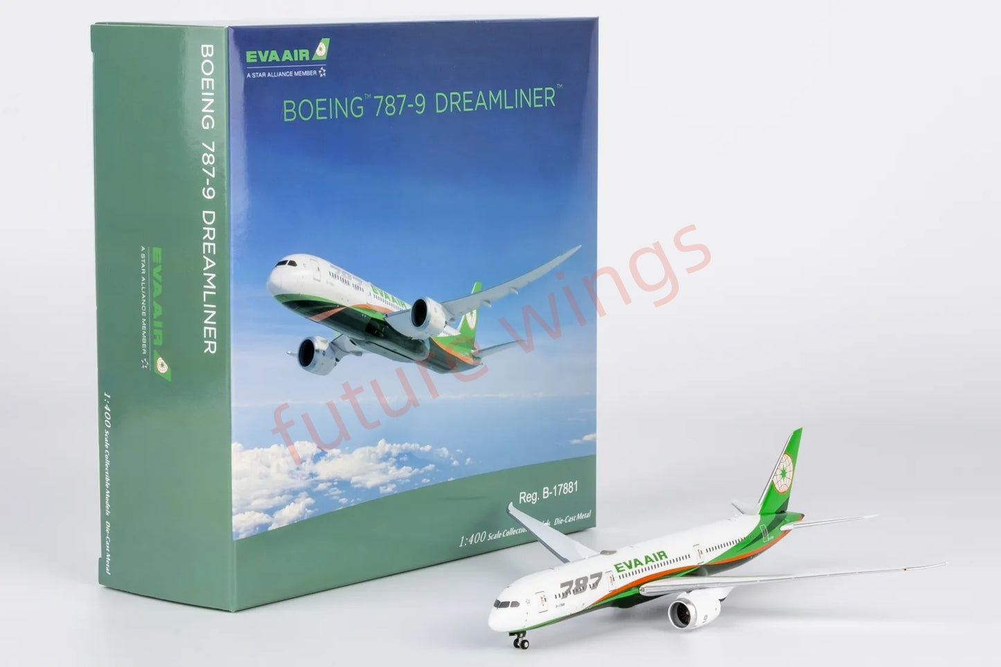 1:400 NG Models NG55142 EVA Air B787-9 B-17881 Aircraft Model+Free Tractor
