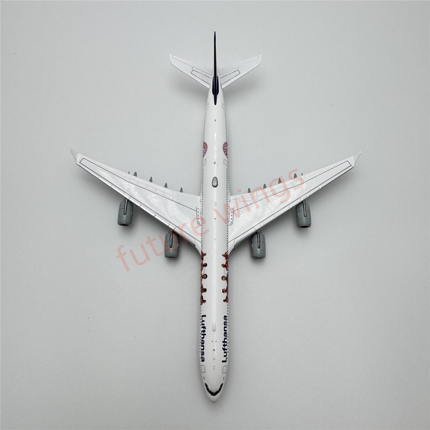 1:400 YY Wings Lufthansa Airlines A340-600 D-AIHF/D-AIHK Aircraft Model+Free Tractor