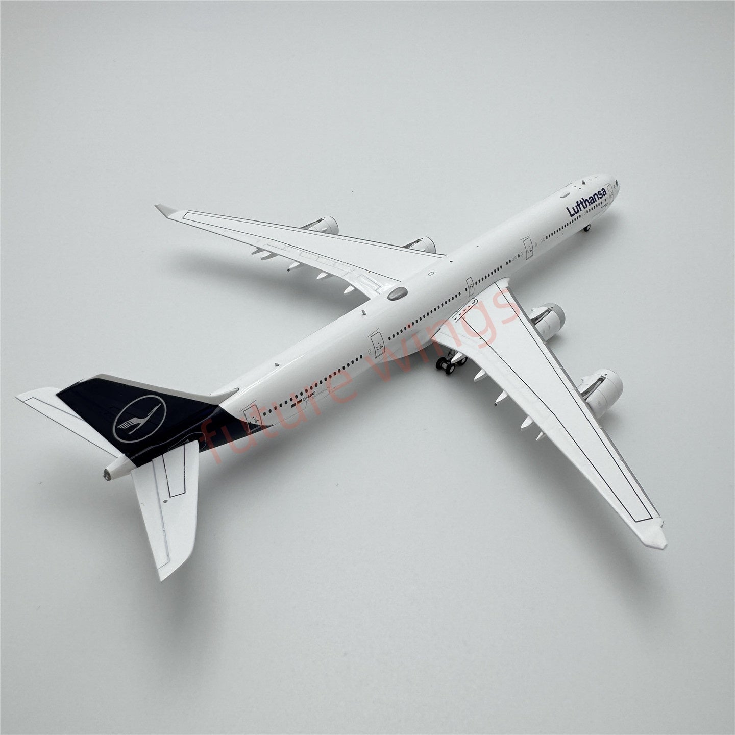1:400 YY Wings Lufthansa Airlines A340-600 D-AIHF/D-AIHK Aircraft Model+Free Tractor