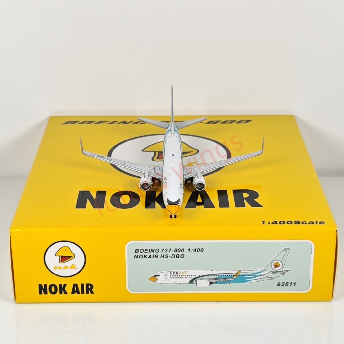 1:400 PandaModel NOK Air B737-800 HS-DBO Aircraft Model+Free Tractor