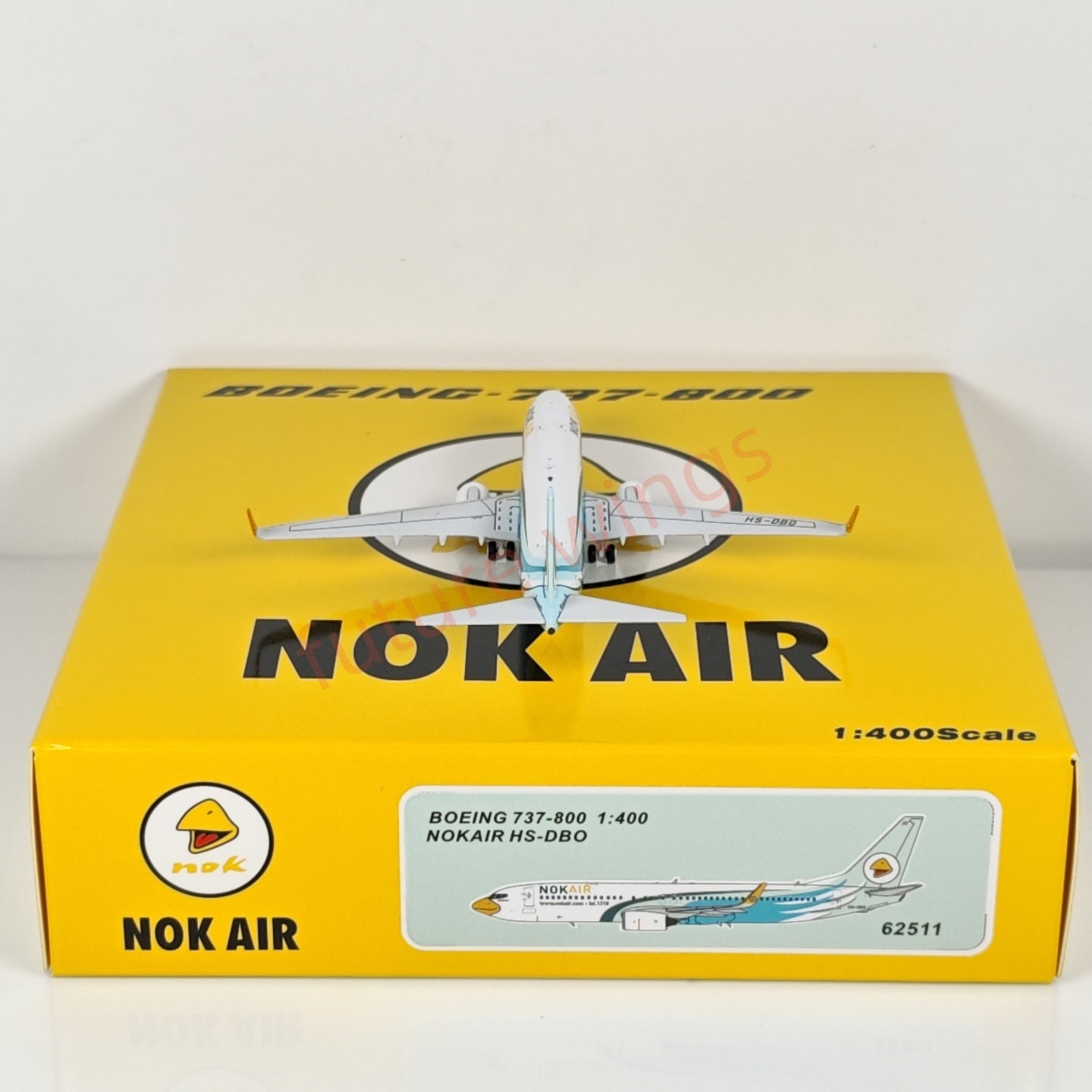 1:400 PandaModel NOK Air B737-800 HS-DBO Aircraft Model+Free Tractor