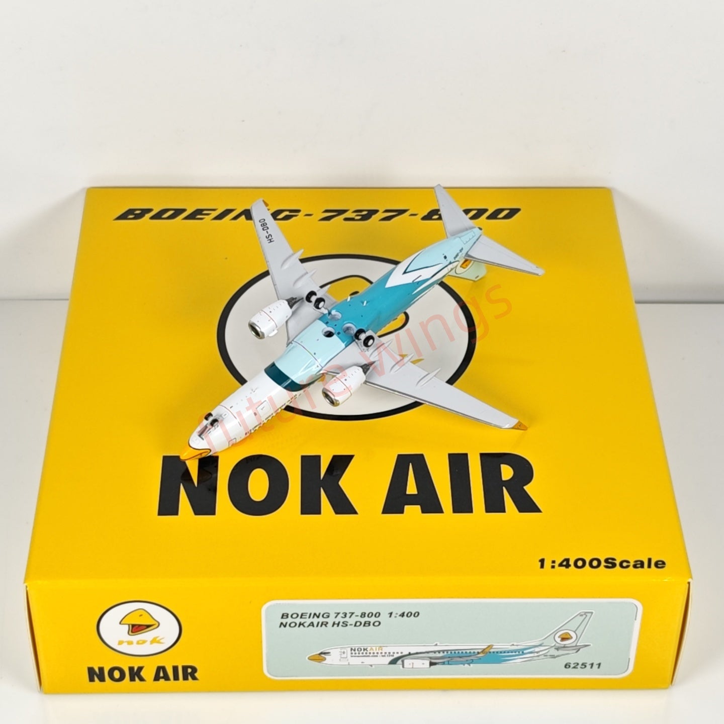 1:400 PandaModel NOK Air B737-800 HS-DBO Aircraft Model+Free Tractor