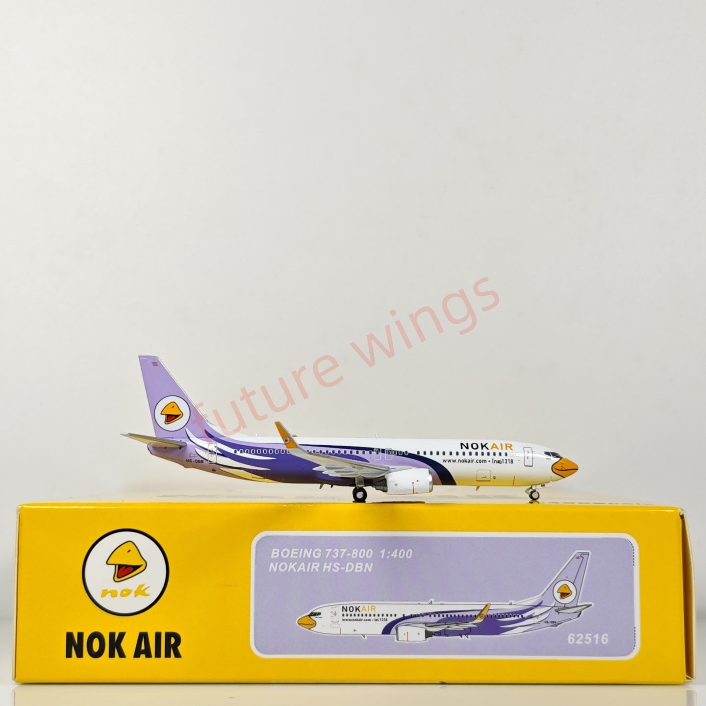 1:400 PandaModel NOK Air B737-800 HS-DBN Aircraft Model+Free Tractor