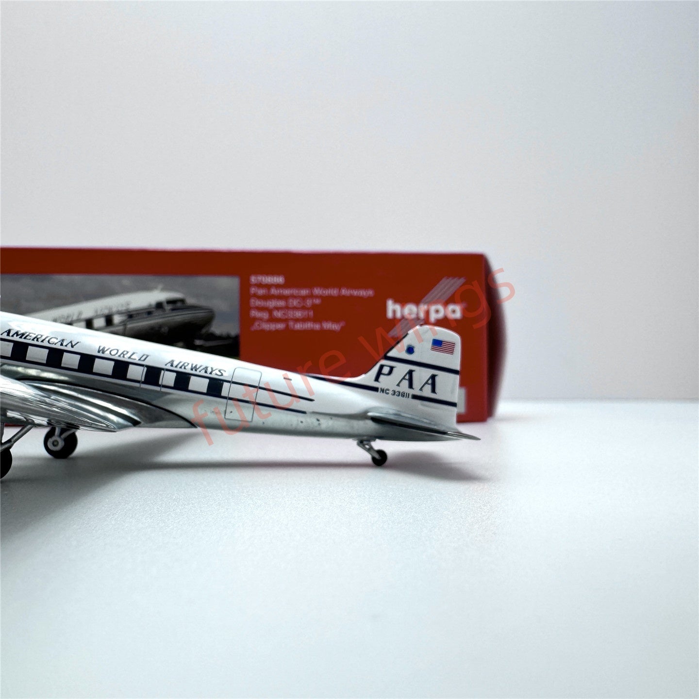 1:200 Herpa Wings PAN AM/Sabena/Swiss/Martin Air Douglas DC-3 Diecast Aircraft Model