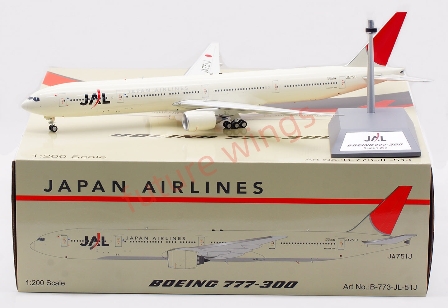 1:200 B-Models Japan Airlines B777-300 JA751J Diecast Aircraft Model