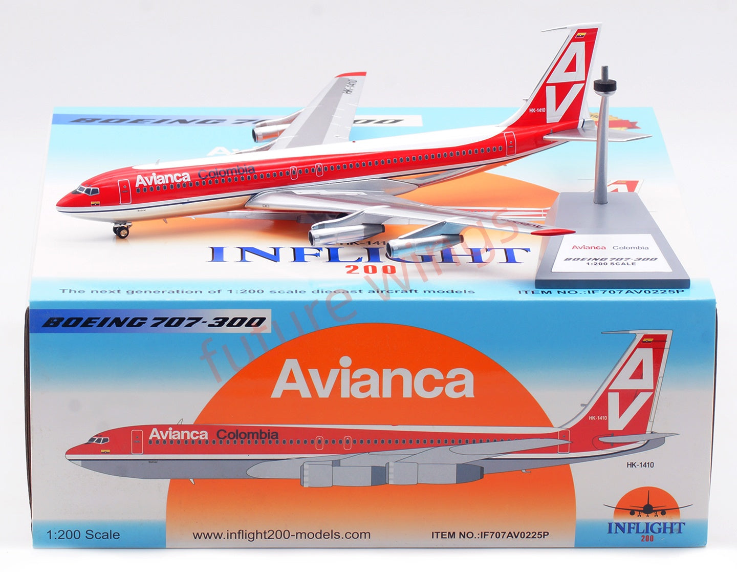 1:200 InFlight200 Avianca Colombia B707-300 HK-1410 Diecast Aircraft Model