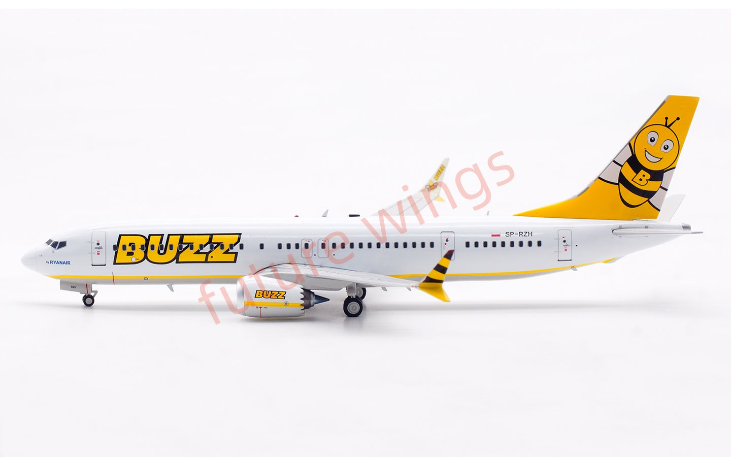 1:200 B-Models Buzz Air B737-8MAX SP-RZH Aircraft Model With Stand