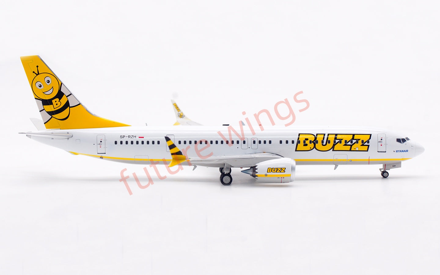 1:200 B-Models Buzz Air B737-8MAX SP-RZH Aircraft Model With Stand