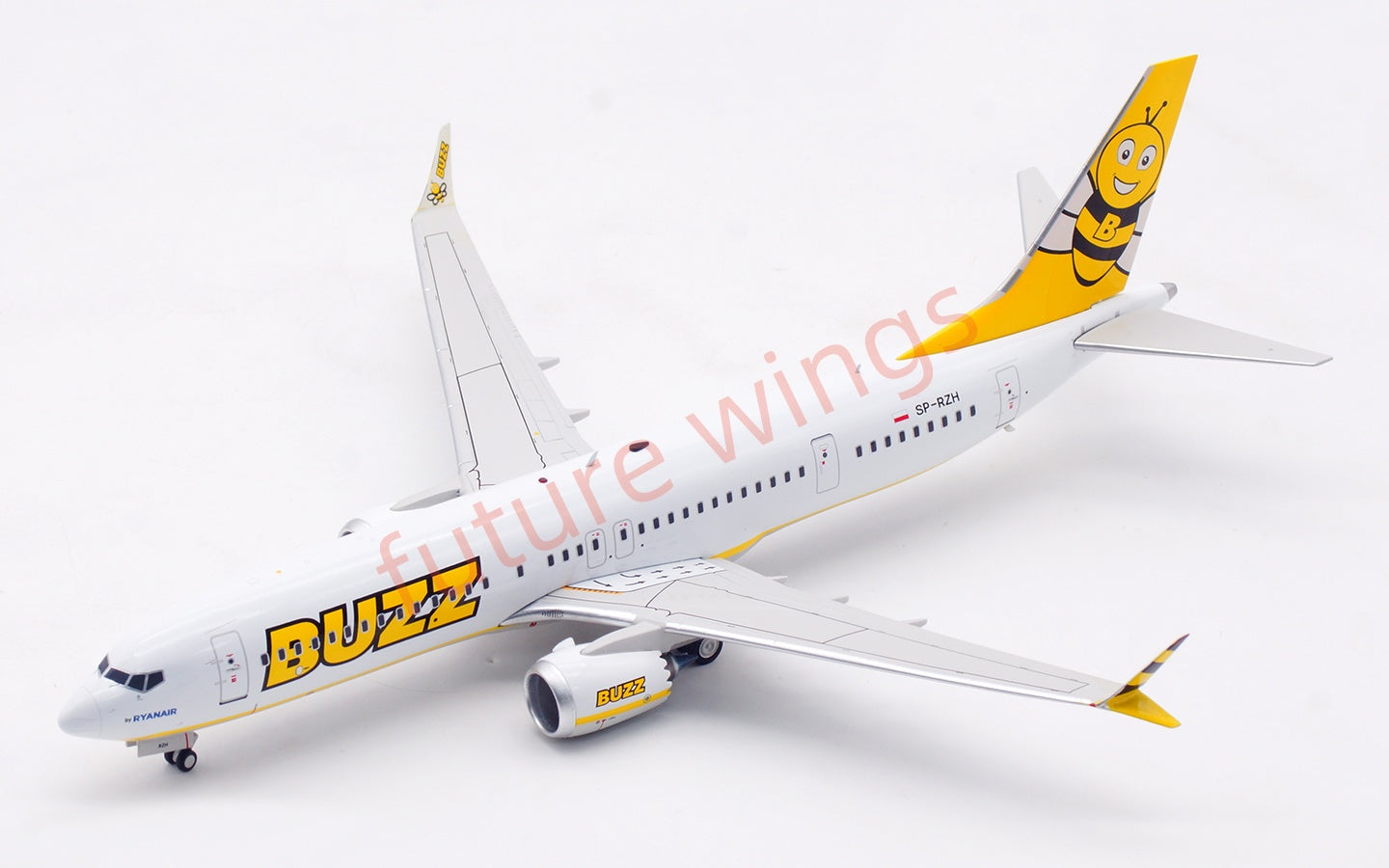 1:200 B-Models Buzz Air B737-8MAX SP-RZH Aircraft Model With Stand