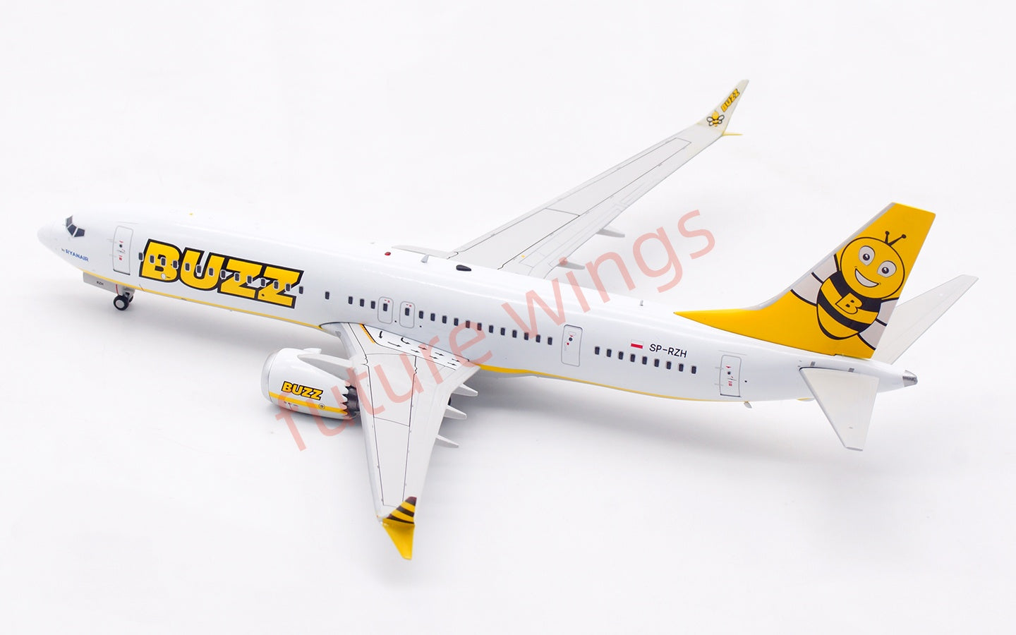 1:200 B-Models Buzz Air B737-8MAX SP-RZH Aircraft Model With Stand