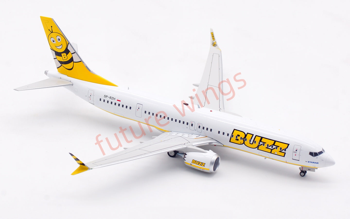 1:200 B-Models Buzz Air B737-8MAX SP-RZH Aircraft Model With Stand