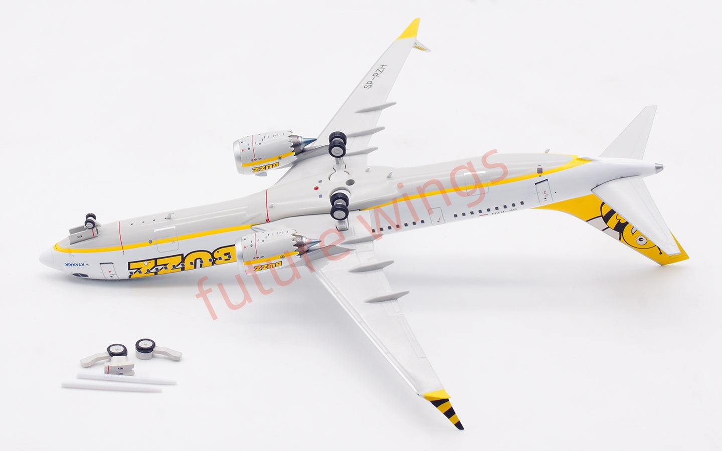 1:200 B-Models Buzz Air B737-8MAX SP-RZH Aircraft Model With Stand