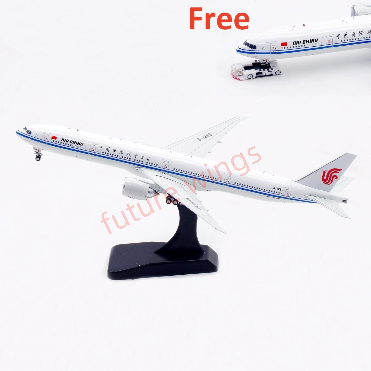 1:400 Aviation400 Air China B777-300ER B-1266 Aircraft Model Free Tractor+Stand