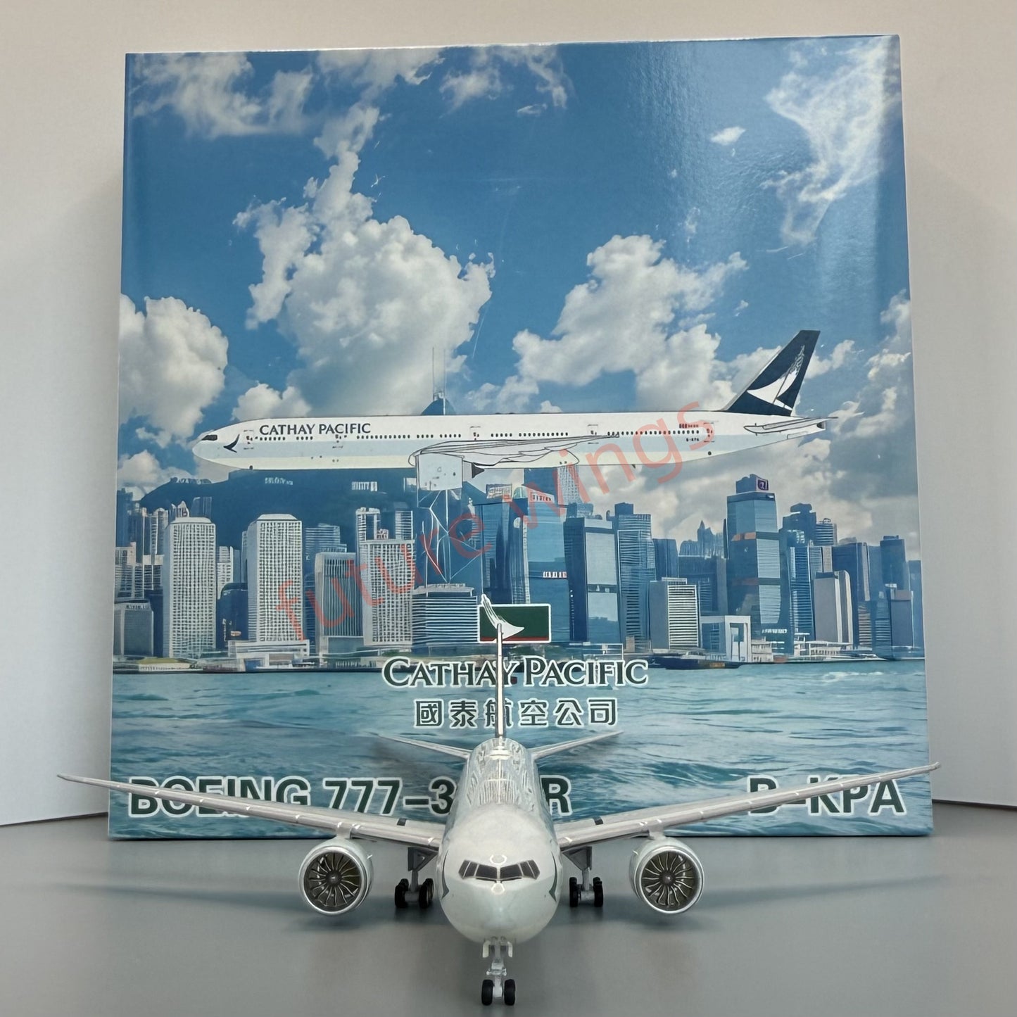 1:400 Geministar Cathay Pacific B777-300ER B-KPA Aircraft Model+Free Tractor