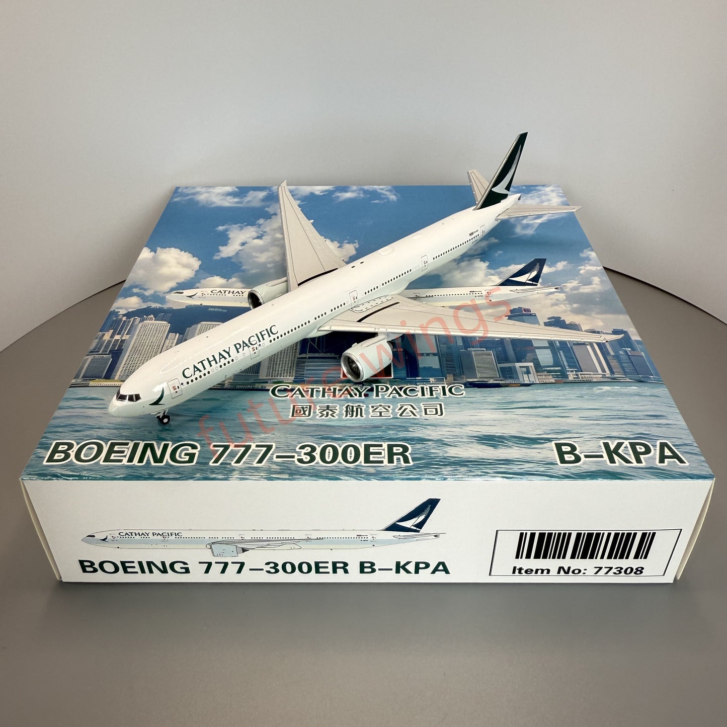 1:400 Geministar Cathay Pacific B777-300ER B-KPA Aircraft Model+Free Tractor