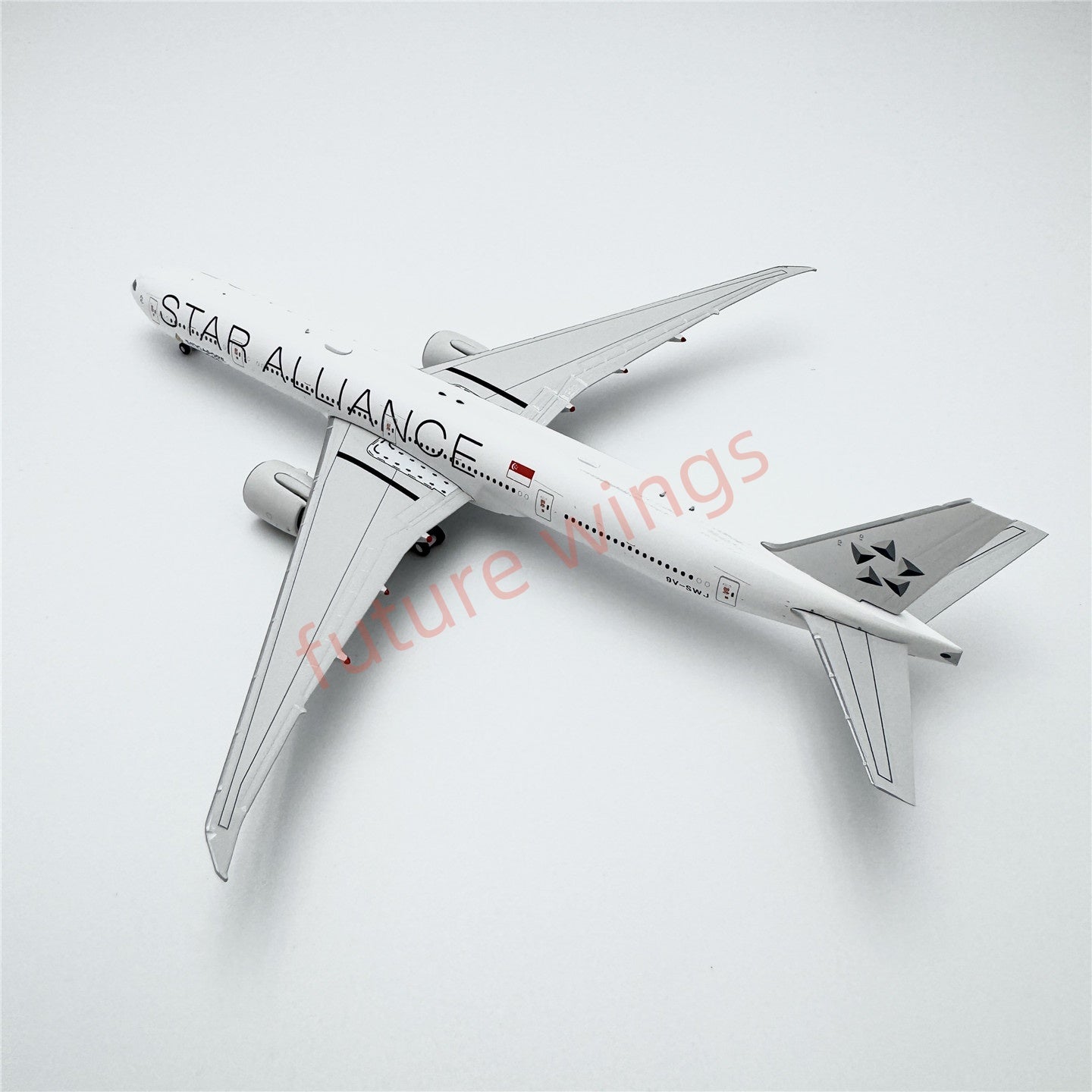 1:400 Geministar Singapore Airlines B777-300ER 9V-SWI 9V-SWM 9V-SWJ "STAR ALLIANCE" Aircraft Model+Free Tractor