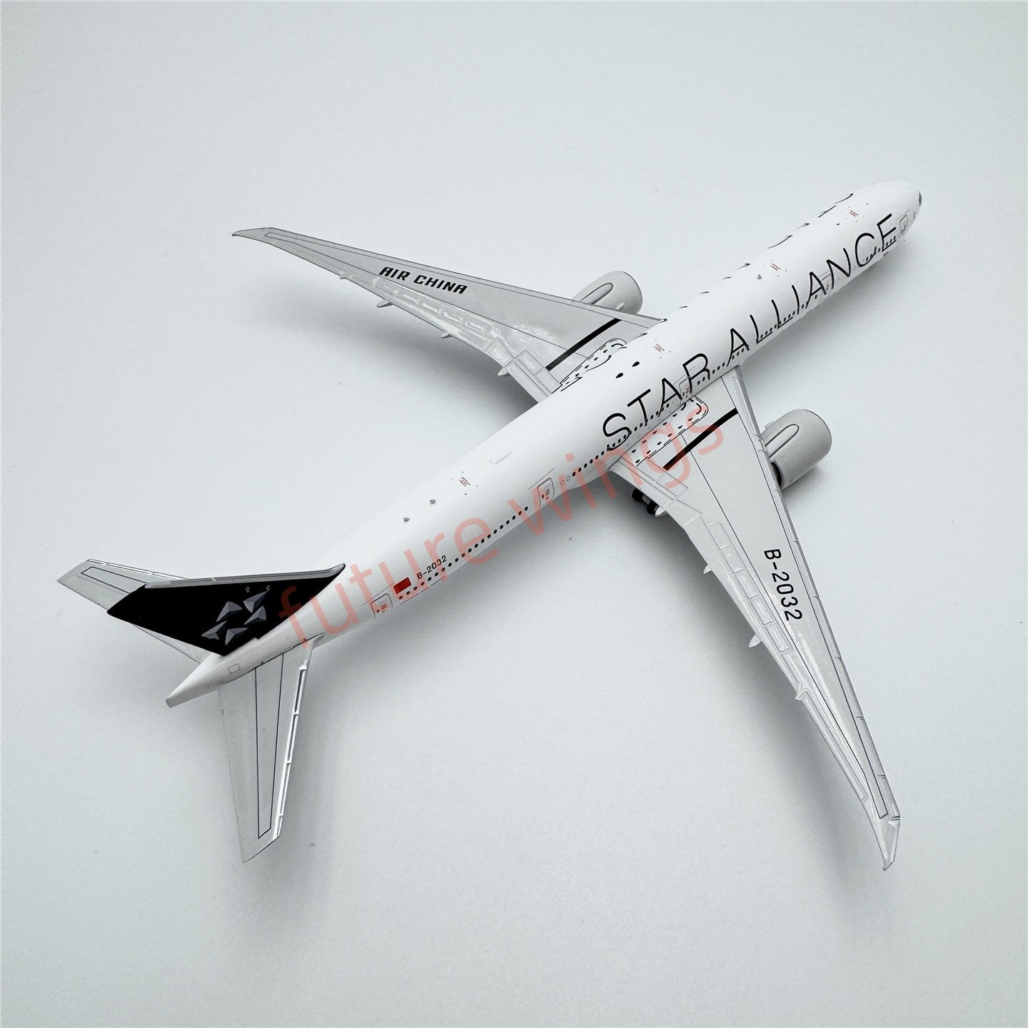 1:400 Geministar Air China B777-300ER B-2032 "STAR ALLIANCE" Aircraft Model+Free Tractor