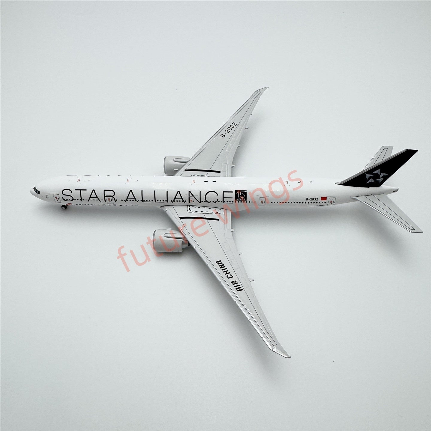 1:400 Geministar Air China B777-300ER B-2032 "STAR ALLIANCE" Aircraft Model+Free Tractor