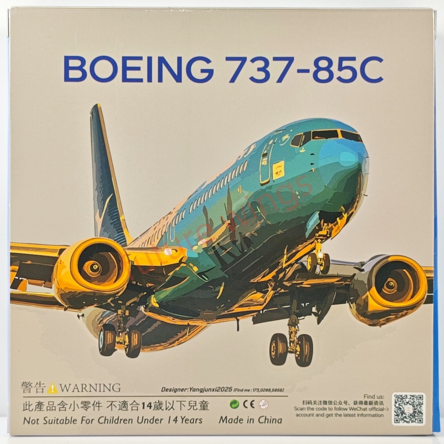1:400 Z² MODEL Xiamen Air B737-800 B-5656 "DAXING Airport"Aircraft Model+Free Tractor