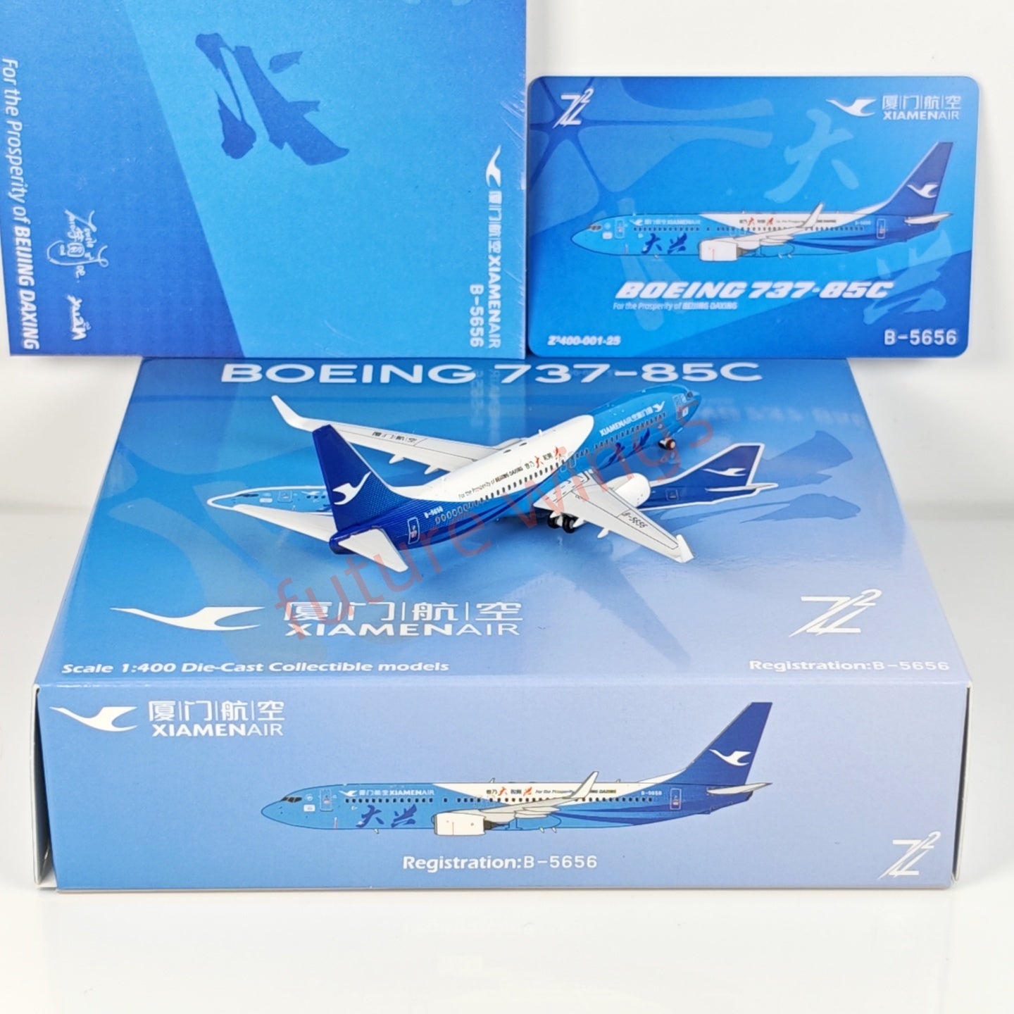 1:400 Z² MODEL Xiamen Air B737-800 B-5656 "DAXING Airport"Aircraft Model+Free Tractor