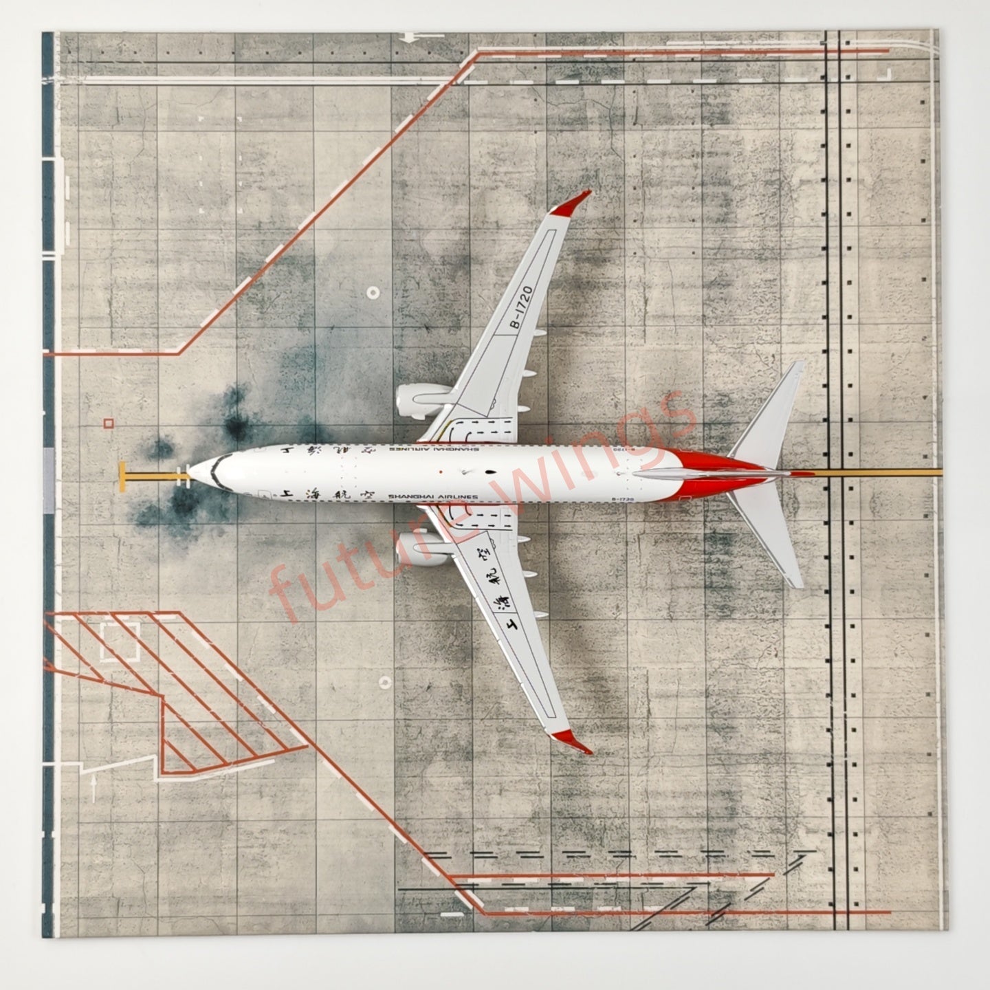 1:400 AeroPolaris ShangHai Airlines B737-800 B-16722 Aircraft Model+Free Tractor
