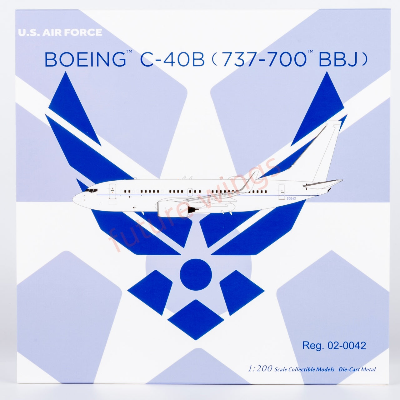 1:200 NG Models NG05008 USAF B737-700 C-40B 20042 Diecast Aircraft Model