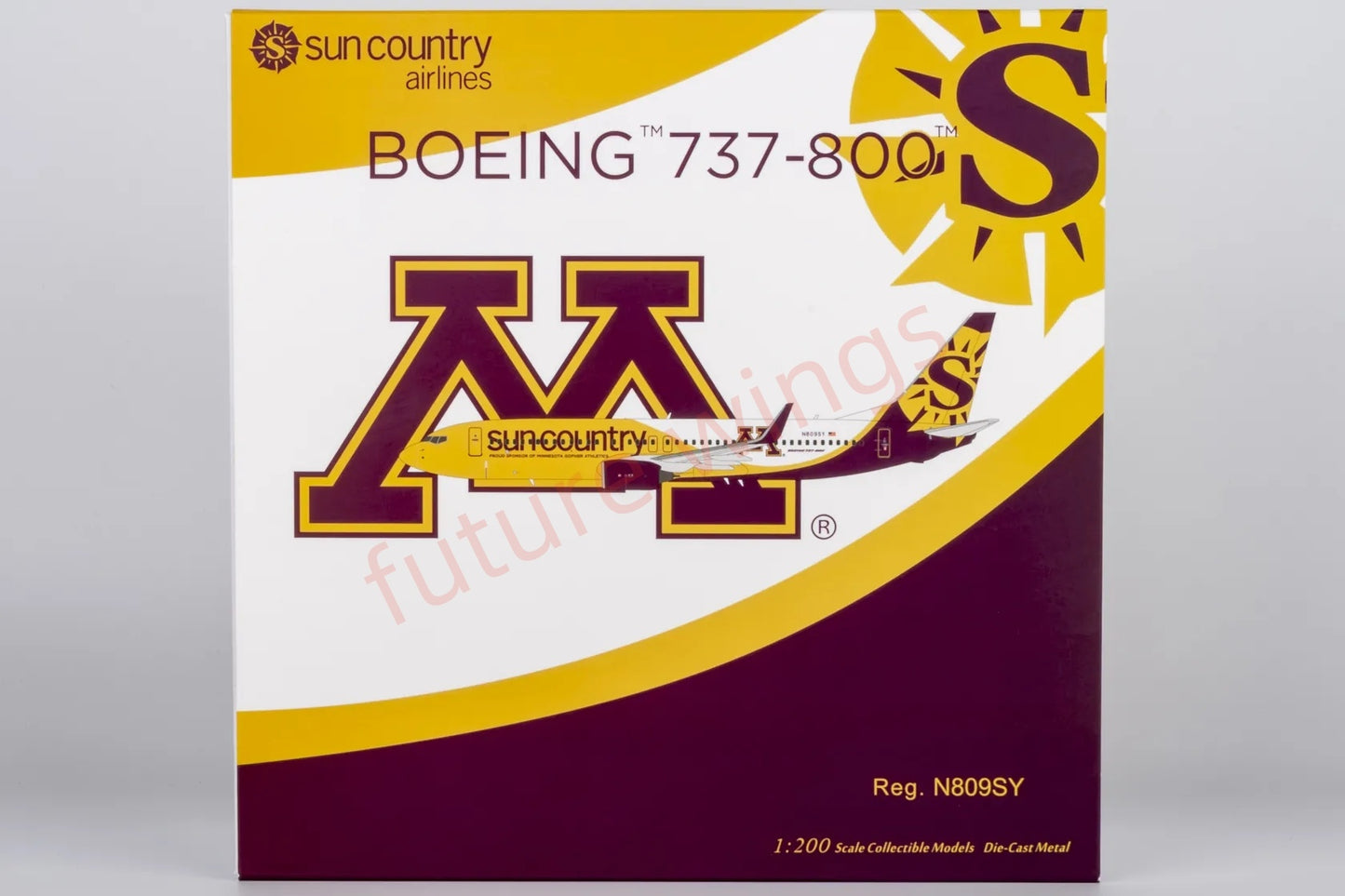 1:200 NG Models NG08049 Sun Country Airlines B737-800 N809SY Diecast Aircraft Model