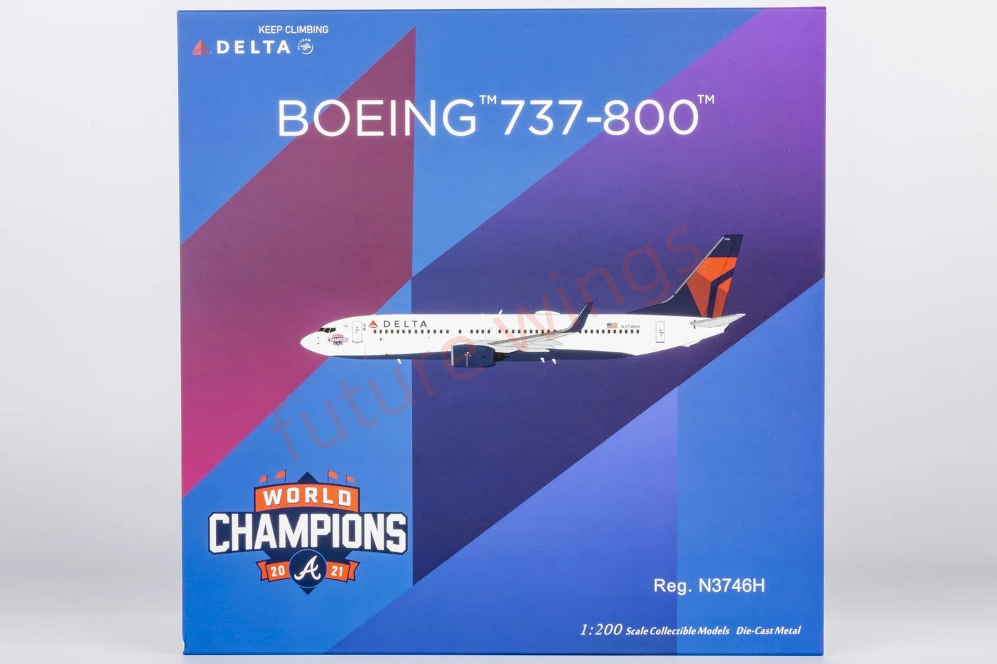1:200 NG Models NG08062 Delta Airlines B737-800 N3746H Diecast Aircraft Model