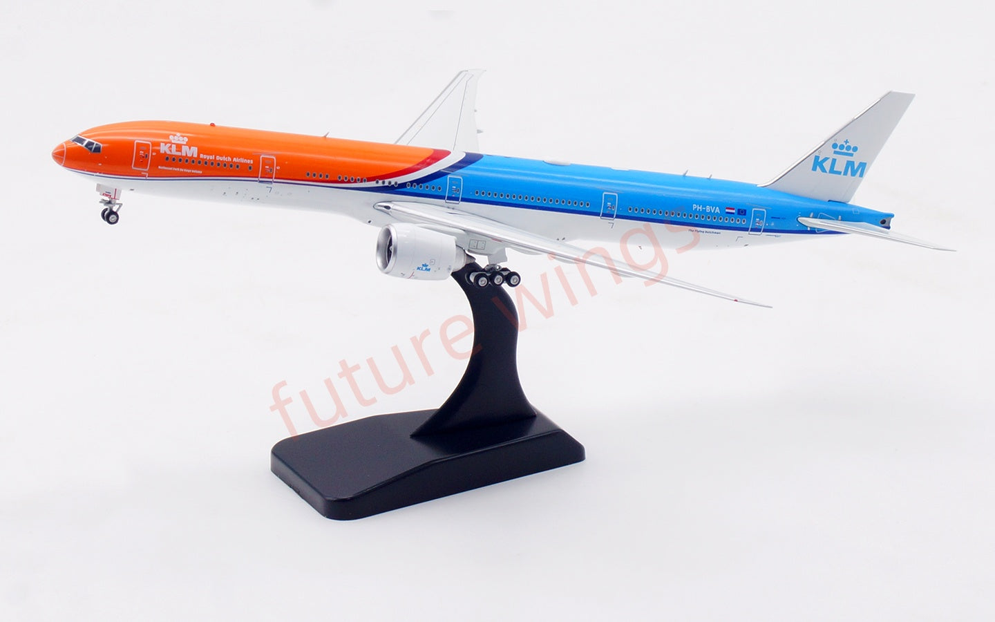 1:400 Aviation400 KLM B777-300ER PH-BVA Aircraft Model Free Tractor+Stand