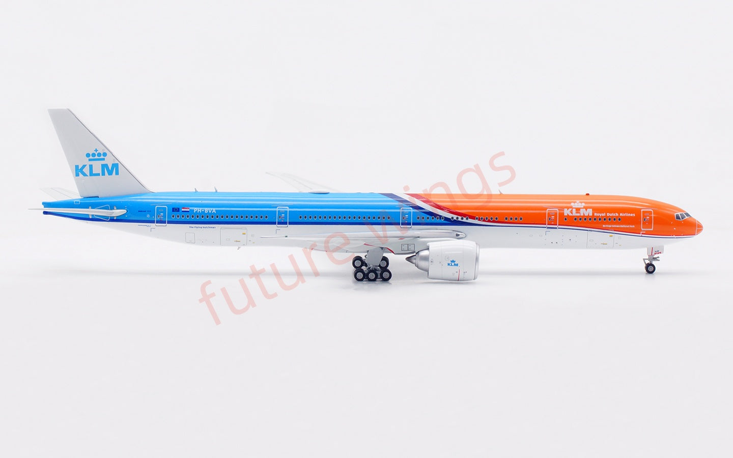 1:400 Aviation400 KLM B777-300ER PH-BVA Aircraft Model Free Tractor+Stand